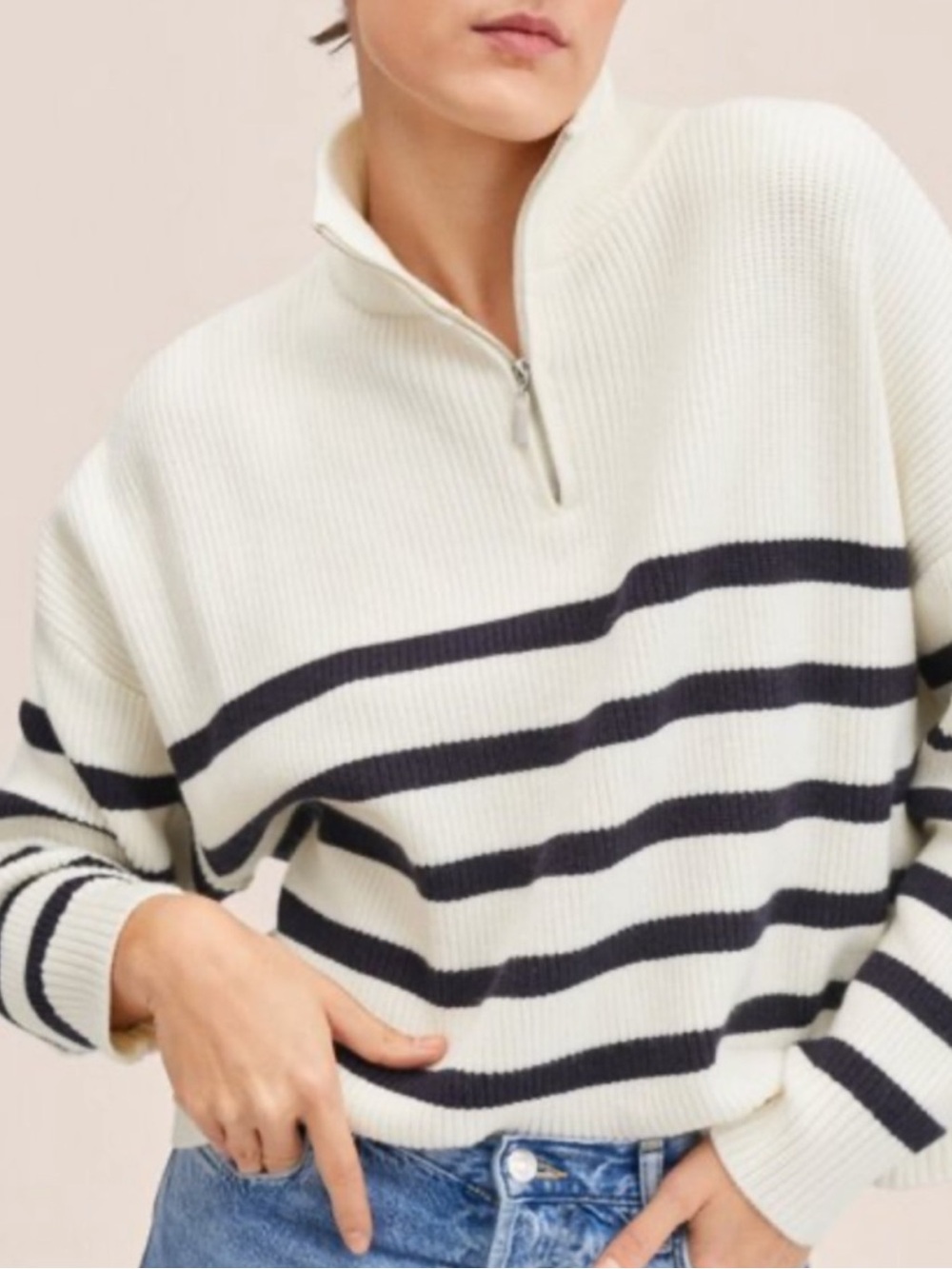 Mango Sweater with stripes (MNG) - size small